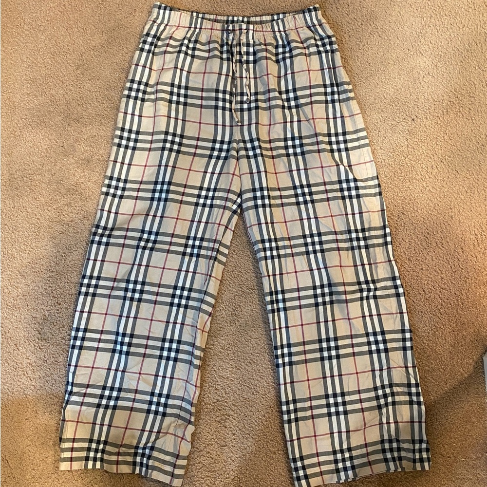 Burberry Nova Tan Pajama Pants Large